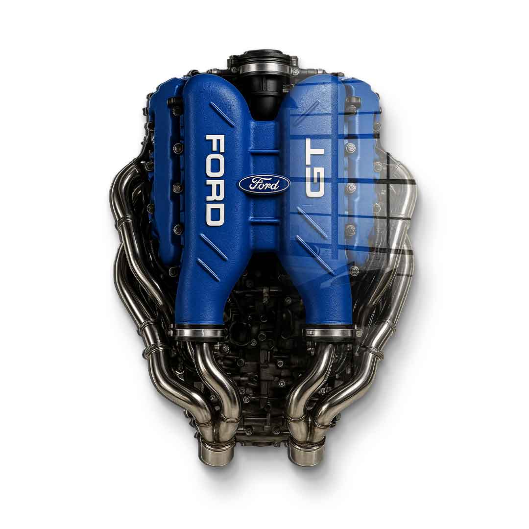 Wandskulptur Ford GT Engine - Acrylglas