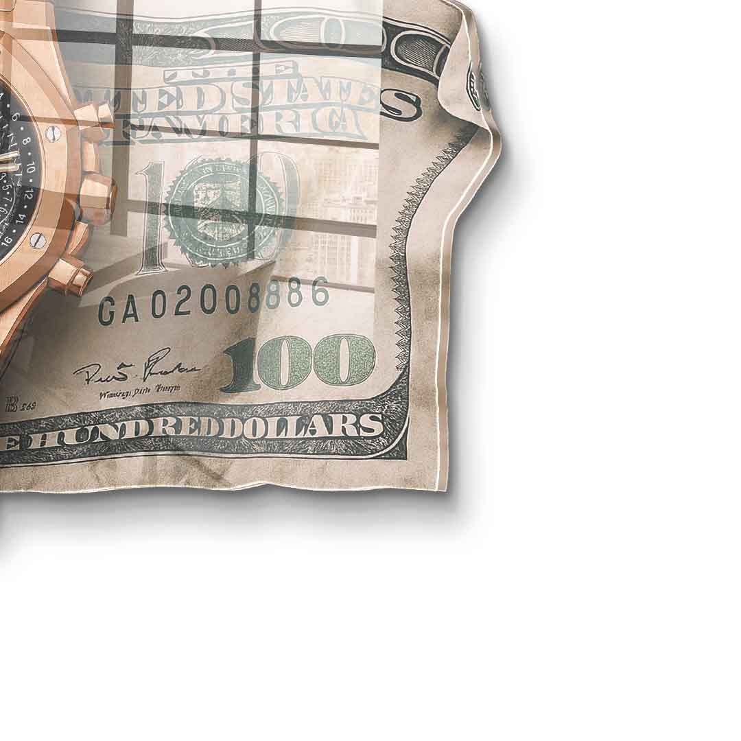 Wandskulptur Money Buys Time - Acrylglas
