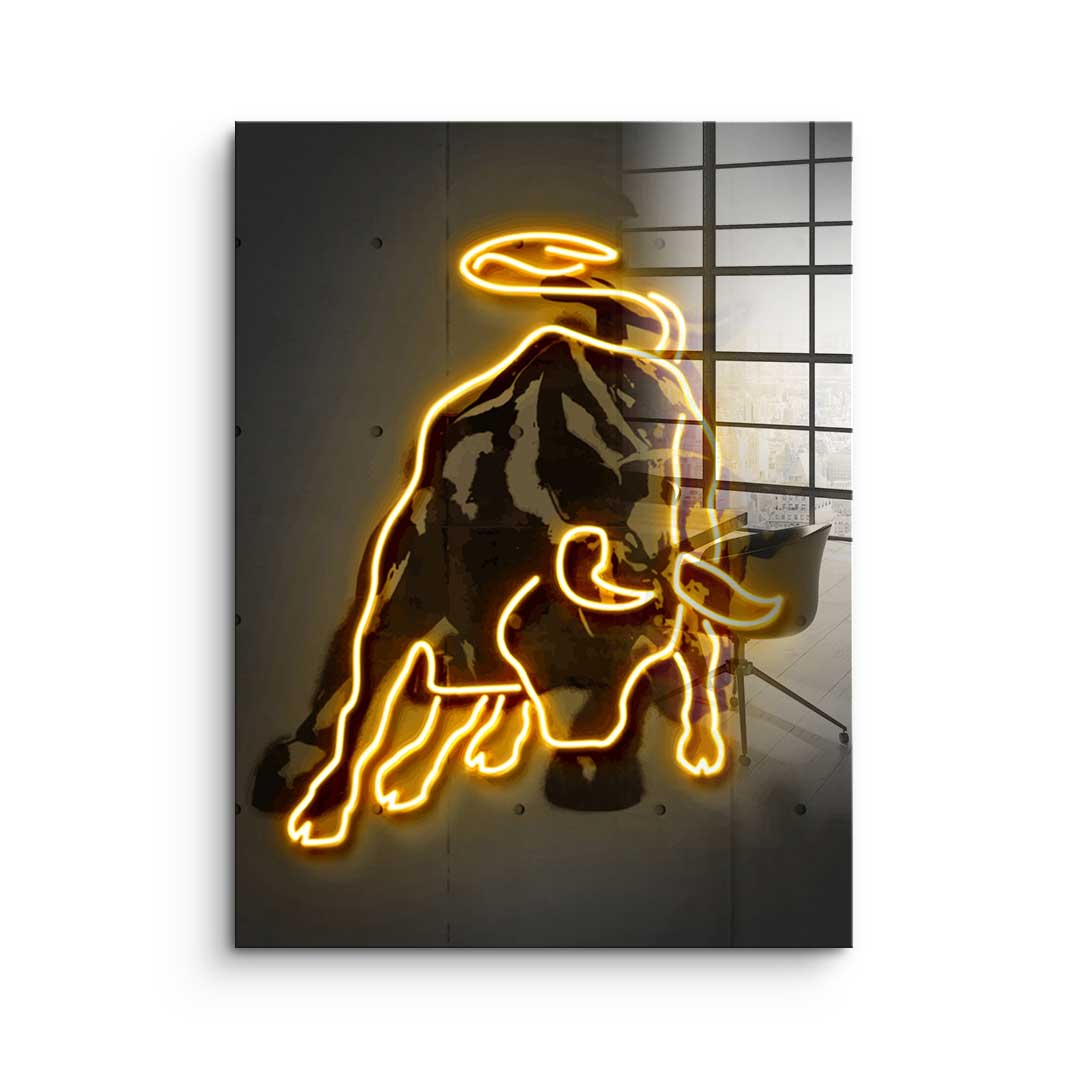 Neon Bull - Acrylglas