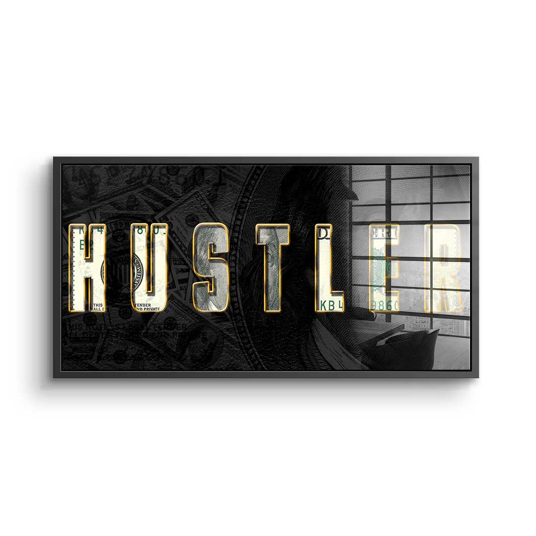 HUSTLER acrylic glass