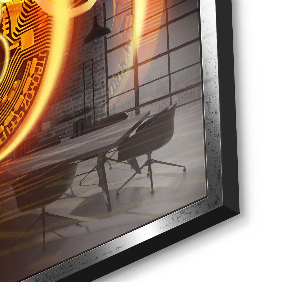 Bitcoin Fire Explosion - Acrylic Glass