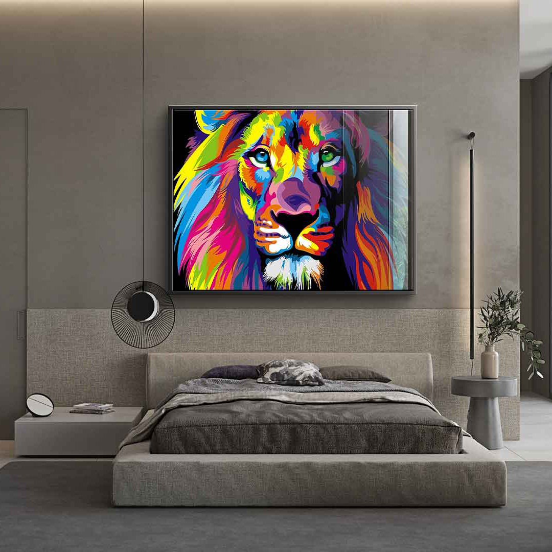 Neon Lion - Acrylglas