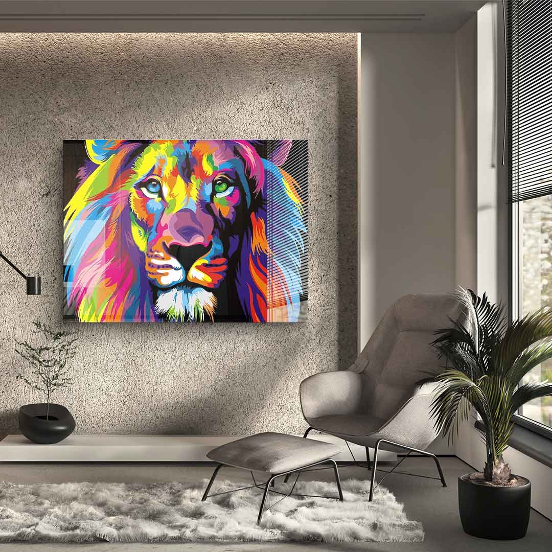 Neon Lion - Acrylglas