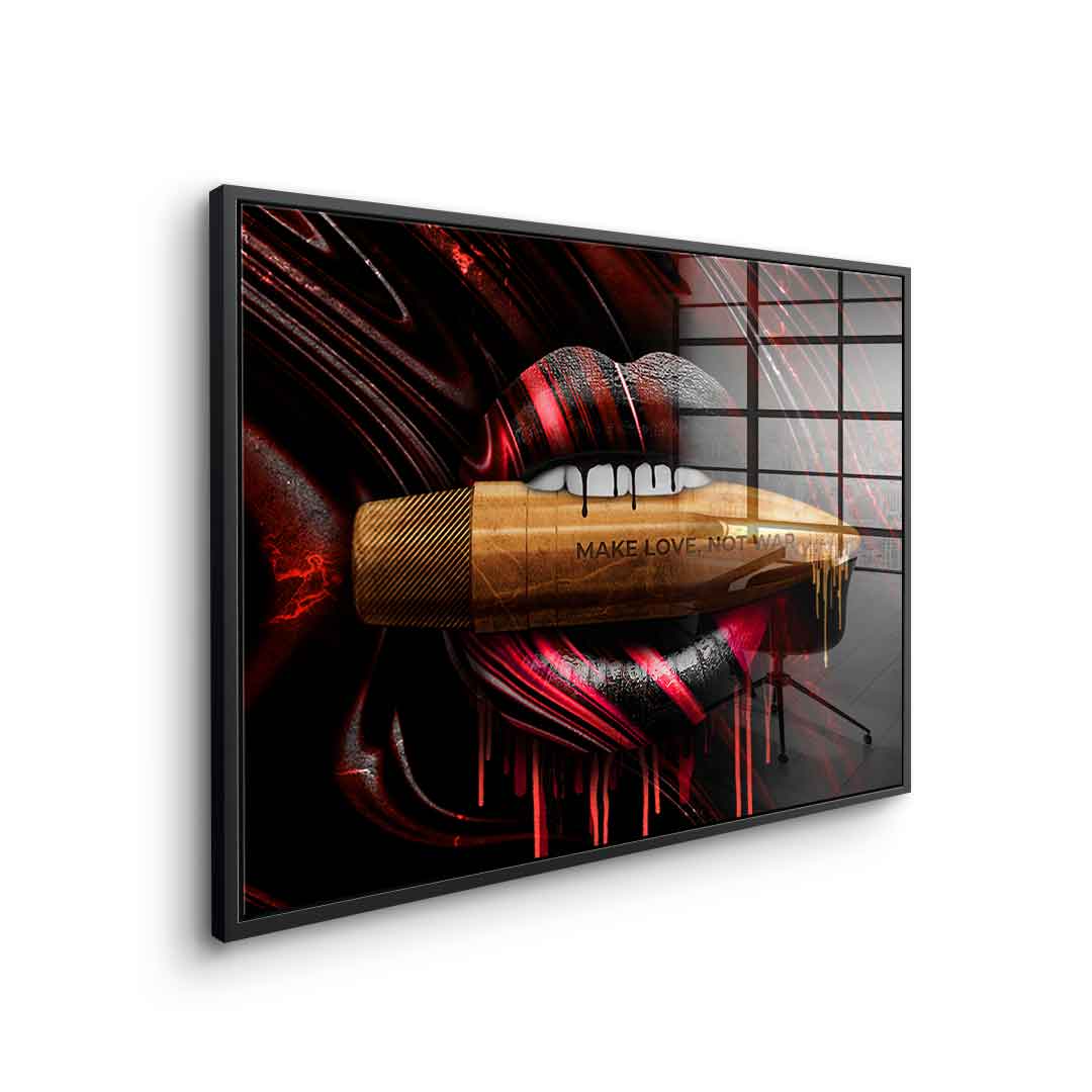 MAKE LOVE NOT WAR - Acrylglas