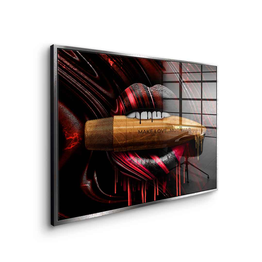 MAKE LOVE NOT WAR - Acrylglas