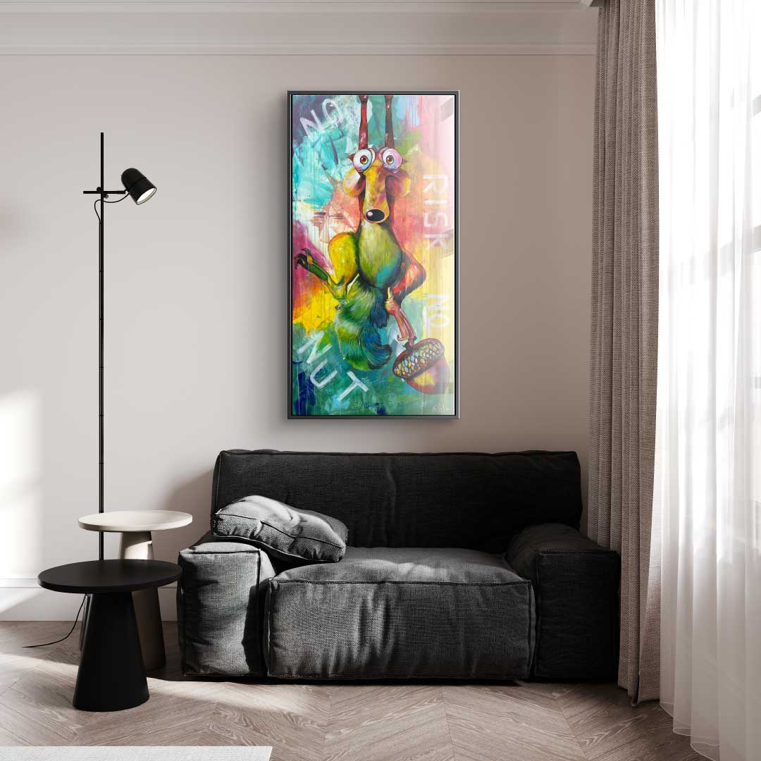 No Risk No Nut - Acrylglas