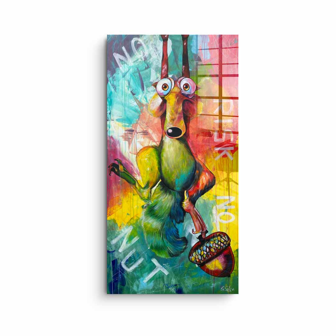 No Risk No Nut - Acrylglas