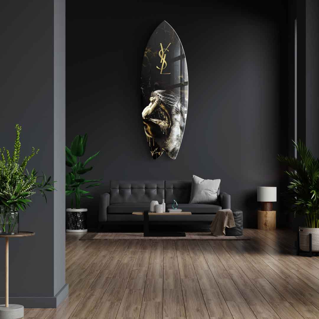 Surfboard Luxury Tiger - Acrylglas