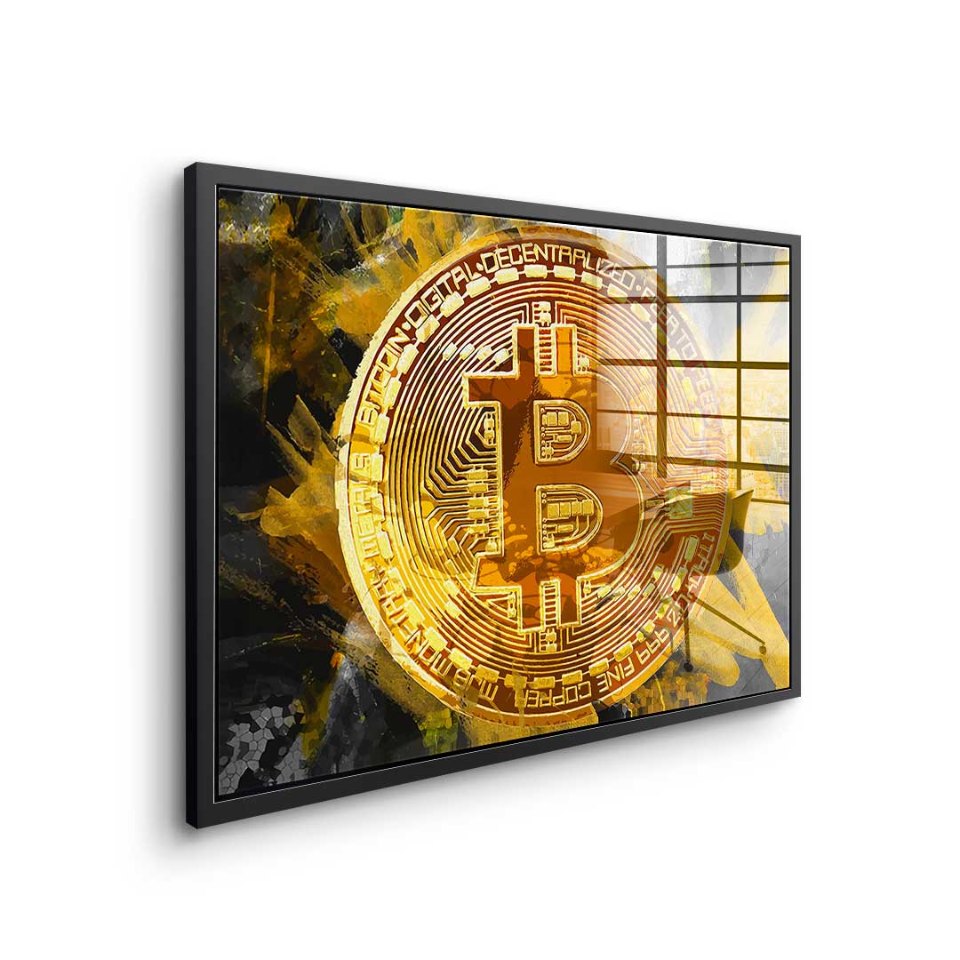 Painting Bitcoin - Acrylglas