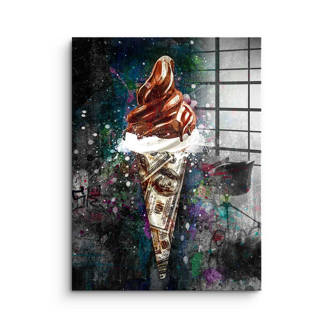 ICE CREAM X MONEY - Acrylic glass