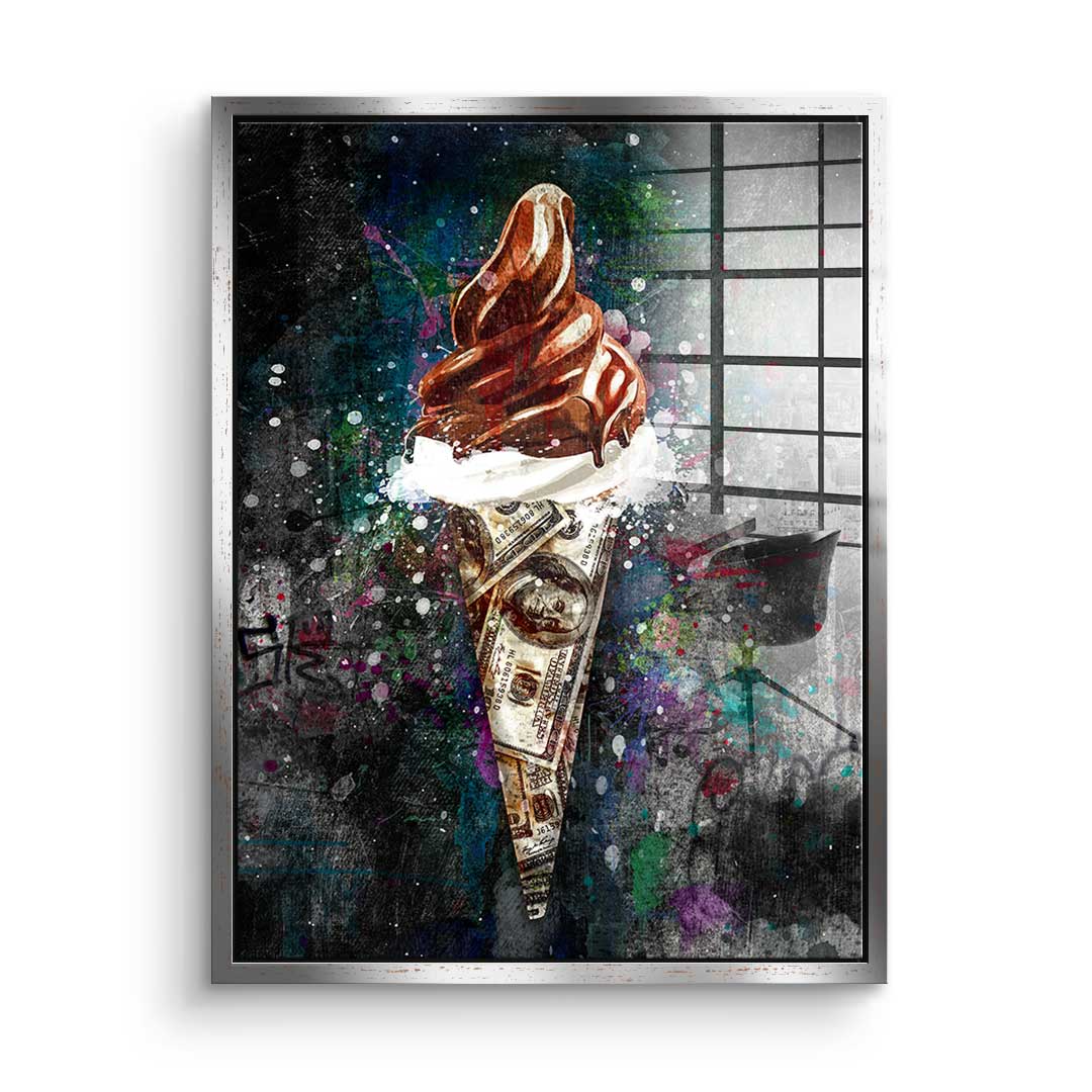 ICE CREAM X MONEY - Acrylic glass