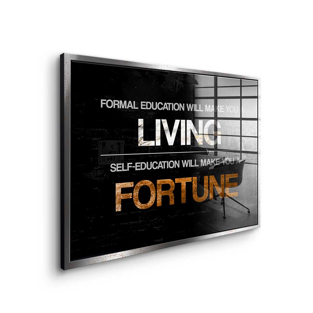 Formal Education vs. Self Education - Acrylic Glass