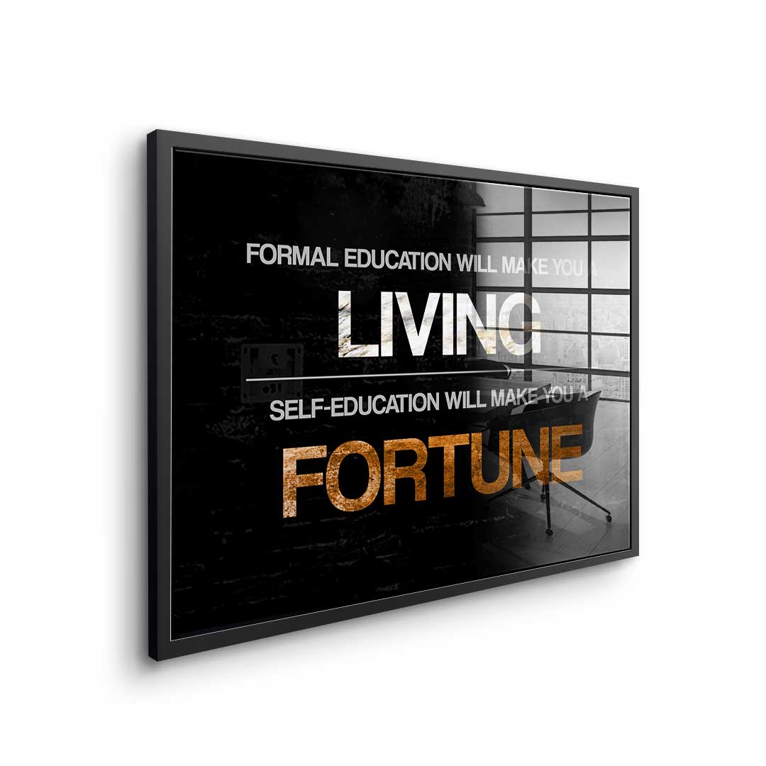Formal Education vs. Self Education - Acrylic Glass