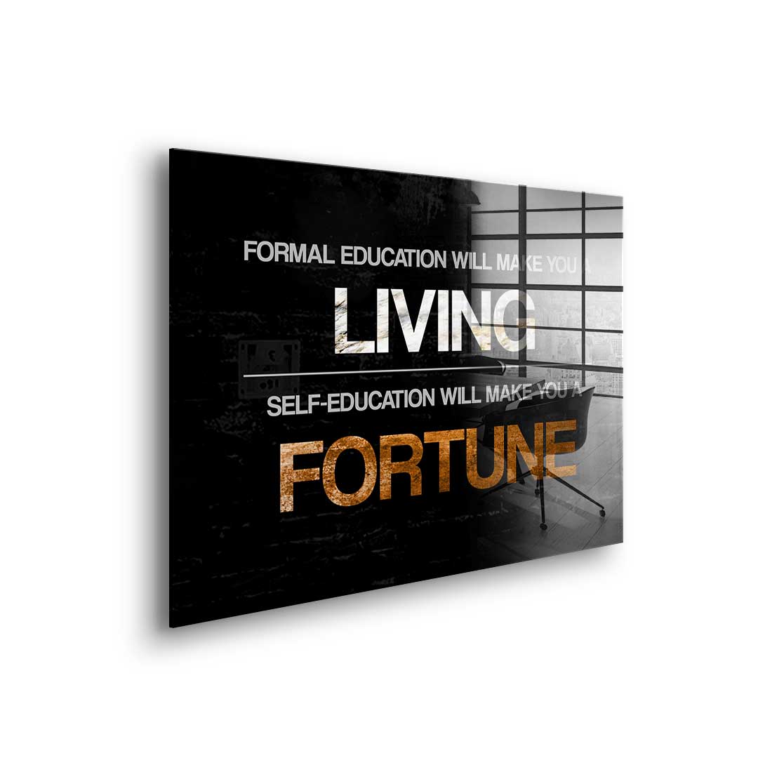 Formal Education vs. Self Education - Acrylic Glass