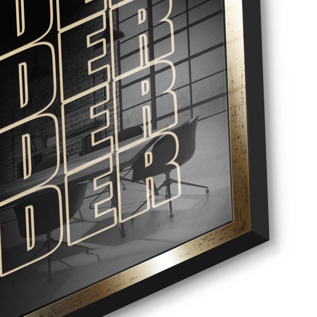 Work Harder Gold - Acrylic glass