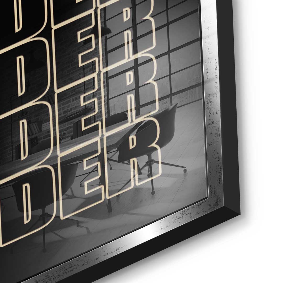 Work Harder Gold - Acrylic glass