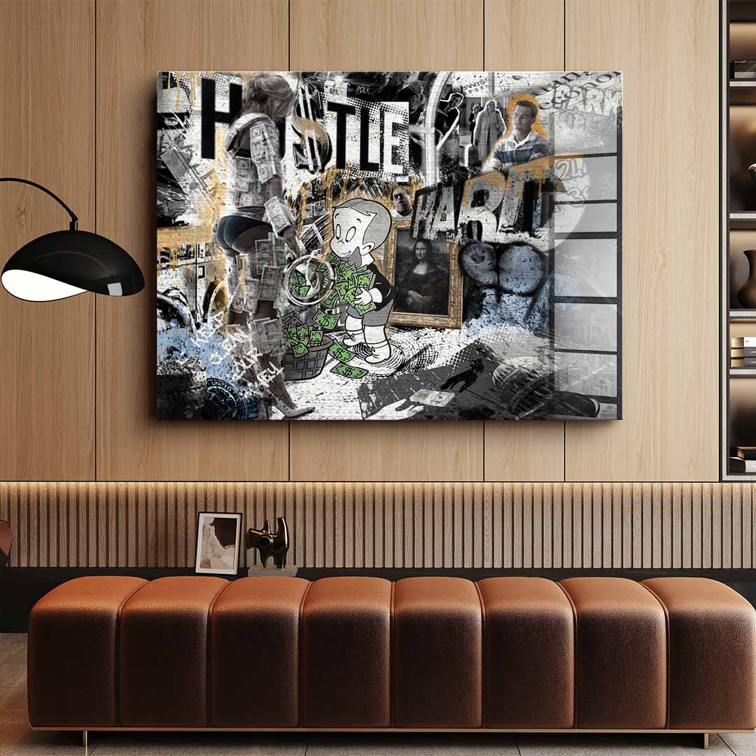 Hustle Hard - Acrylic glass