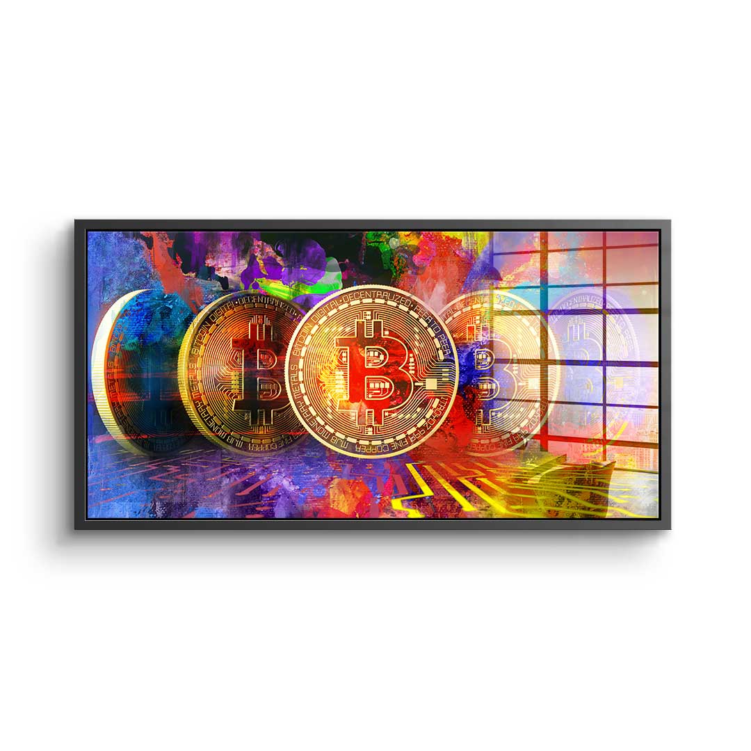 Multiple Bitcoin - Acrylglas