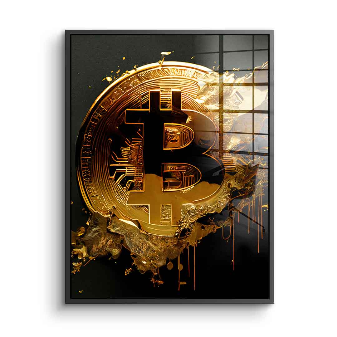 Raw Bitcoin - Acrylglas