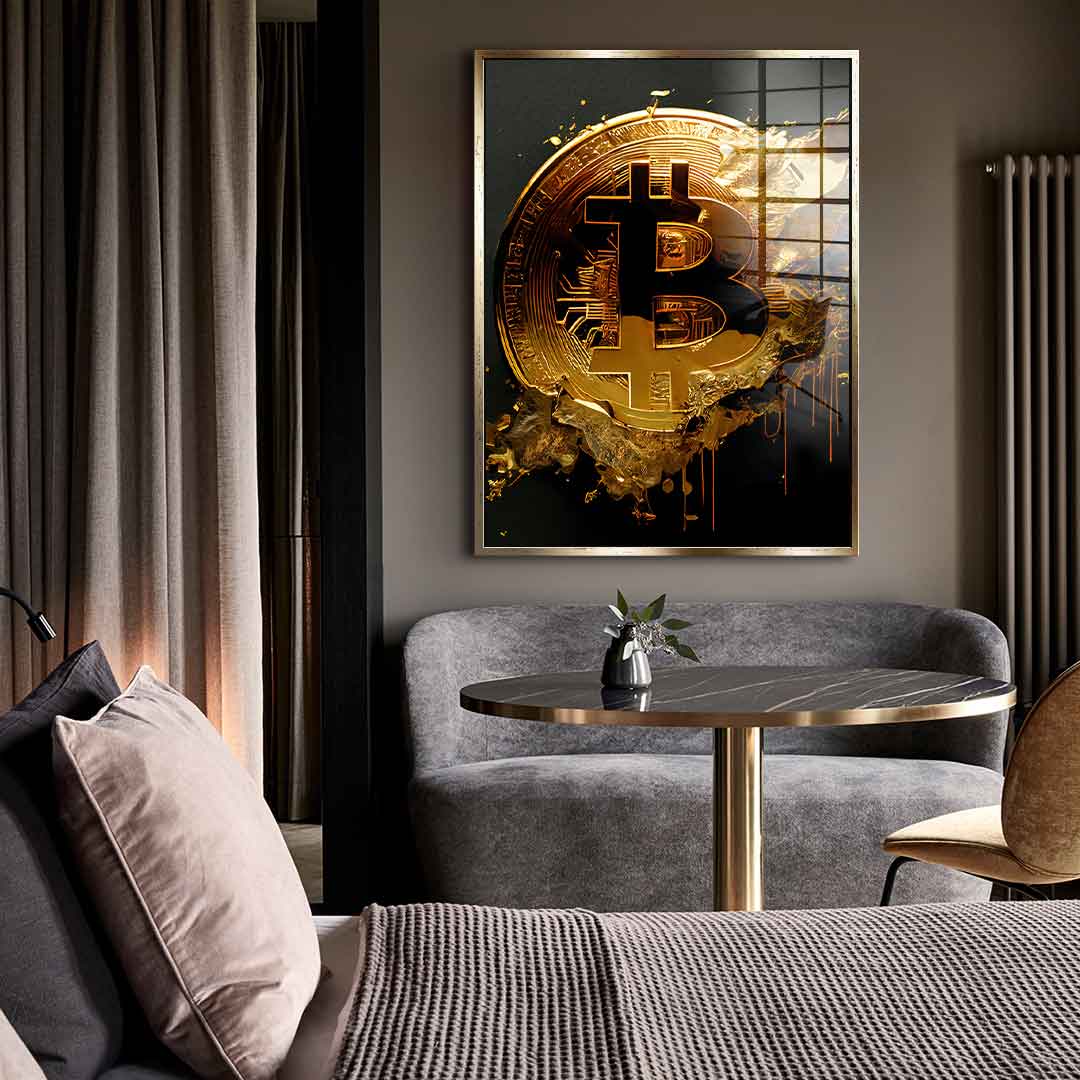 Raw Bitcoin - Acrylglas