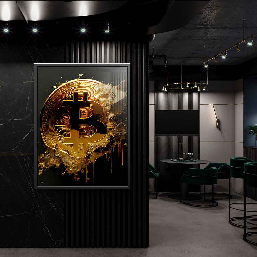 Raw Bitcoin - Acrylglas