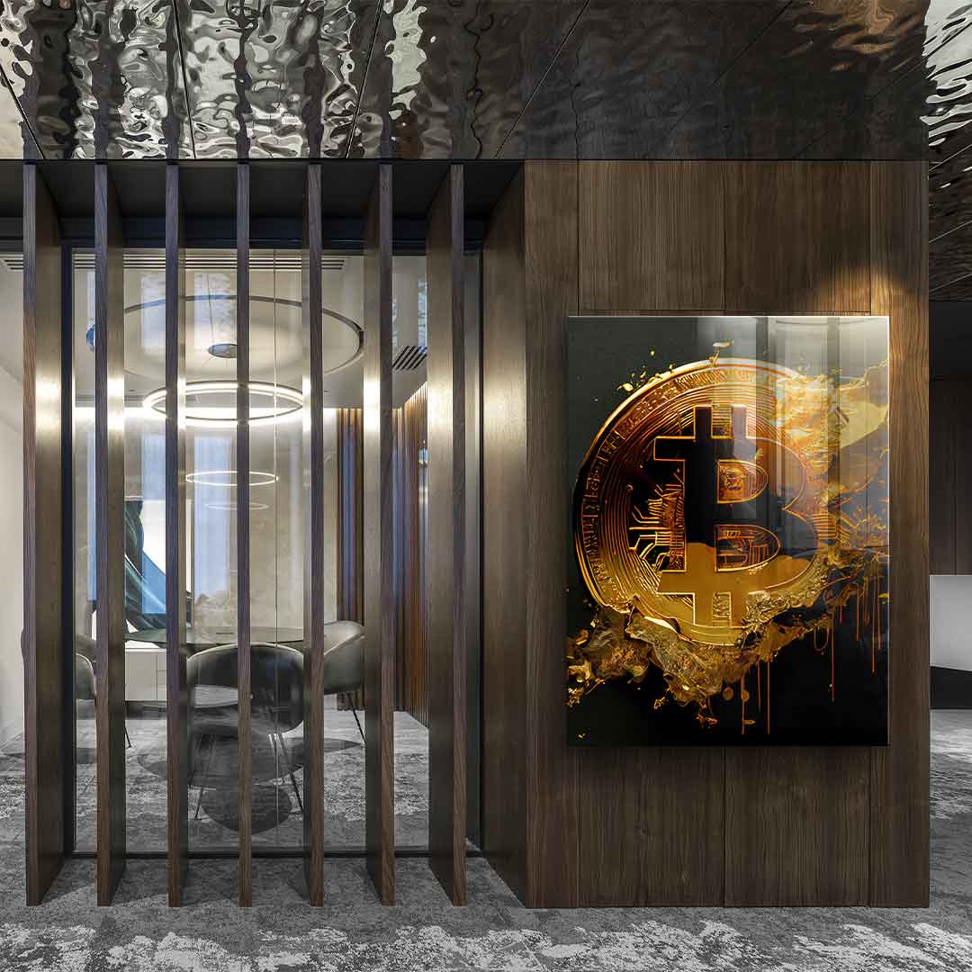 Raw Bitcoin - Acrylglas