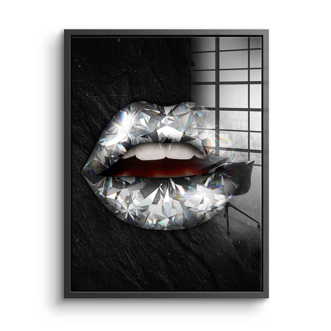 Lippen X Diamant - Acrylglas
