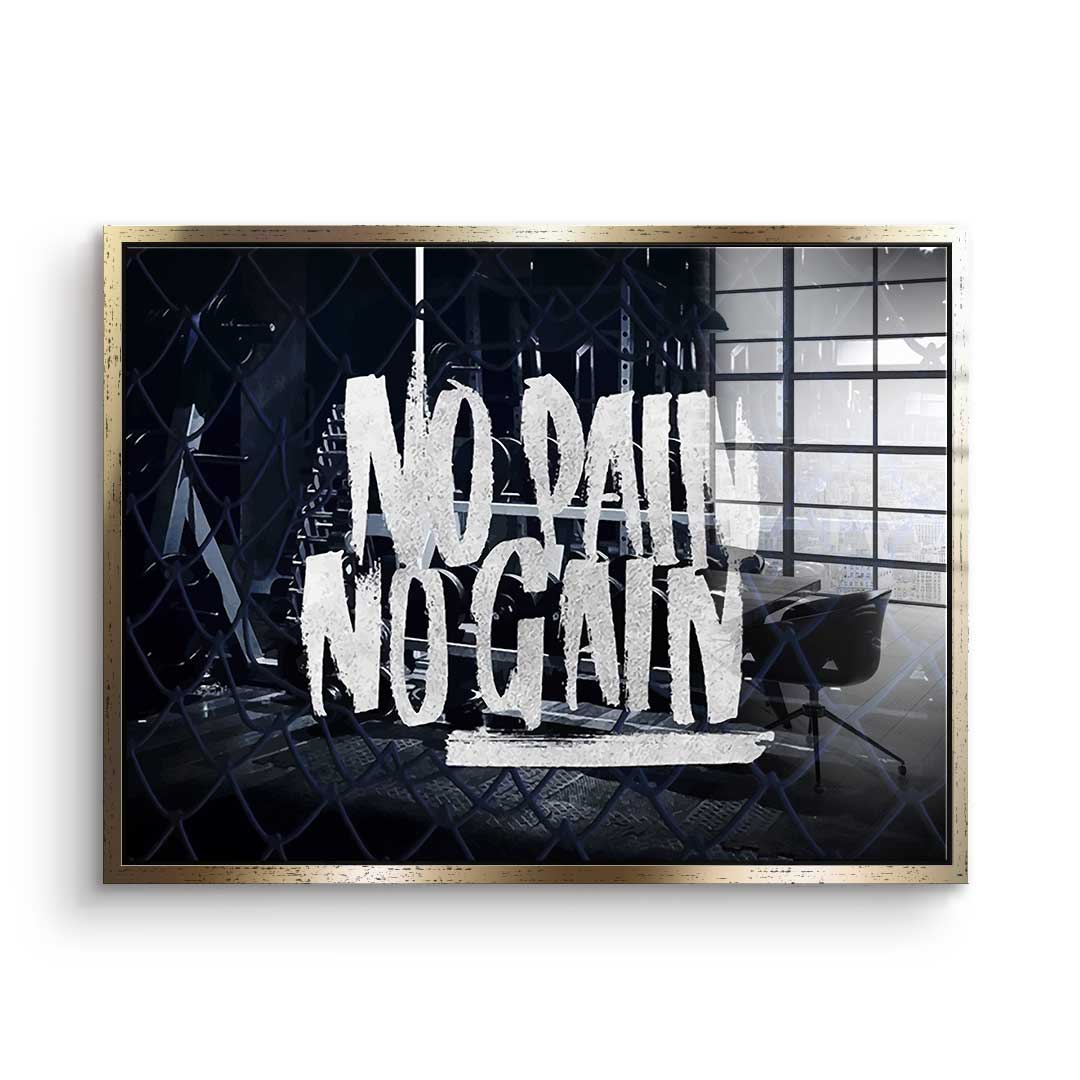 No Pain No Gain - Acrylglas