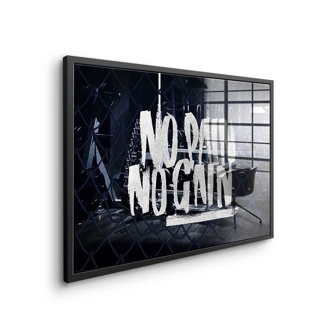No Pain No Gain - Acrylglas
