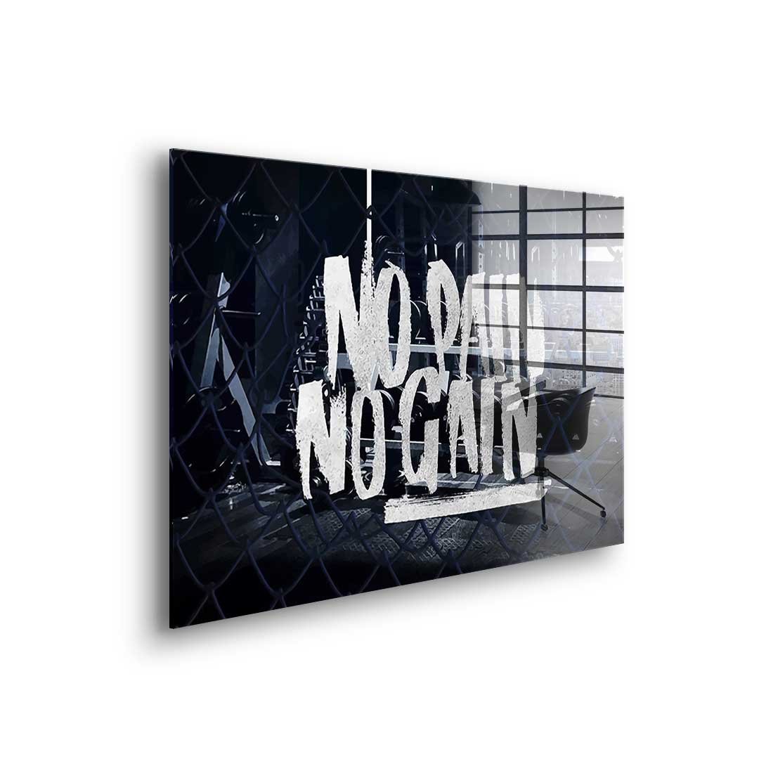 No Pain No Gain - Acrylglas
