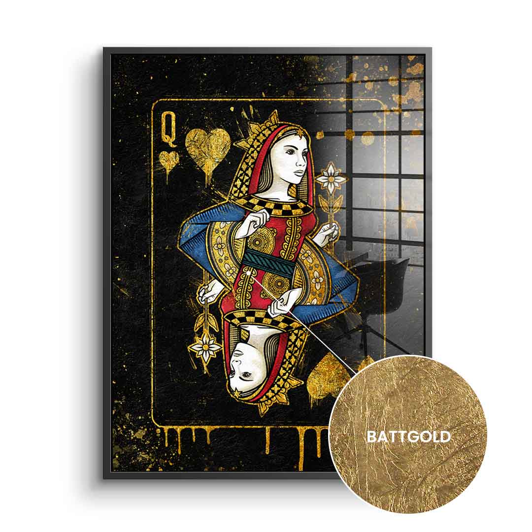 Queen Card - Blattgold