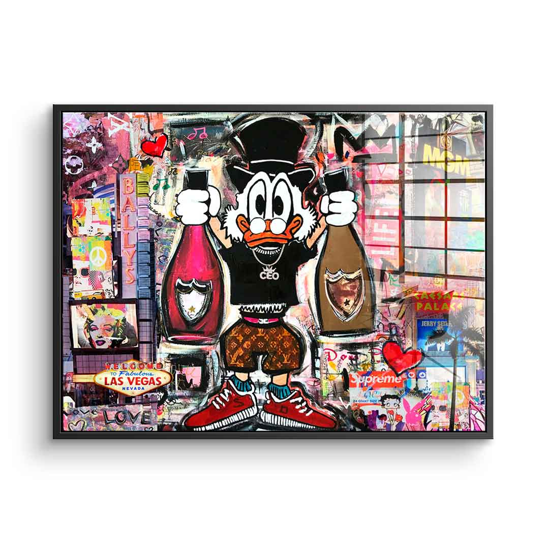 Scrooge McDuck in Las Vegas - Acrylic glass