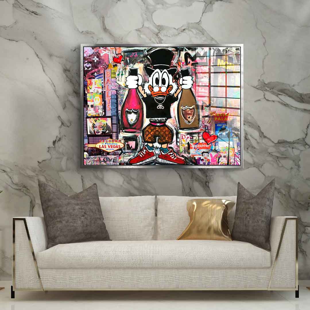 Scrooge McDuck in Las Vegas - Acrylic glass