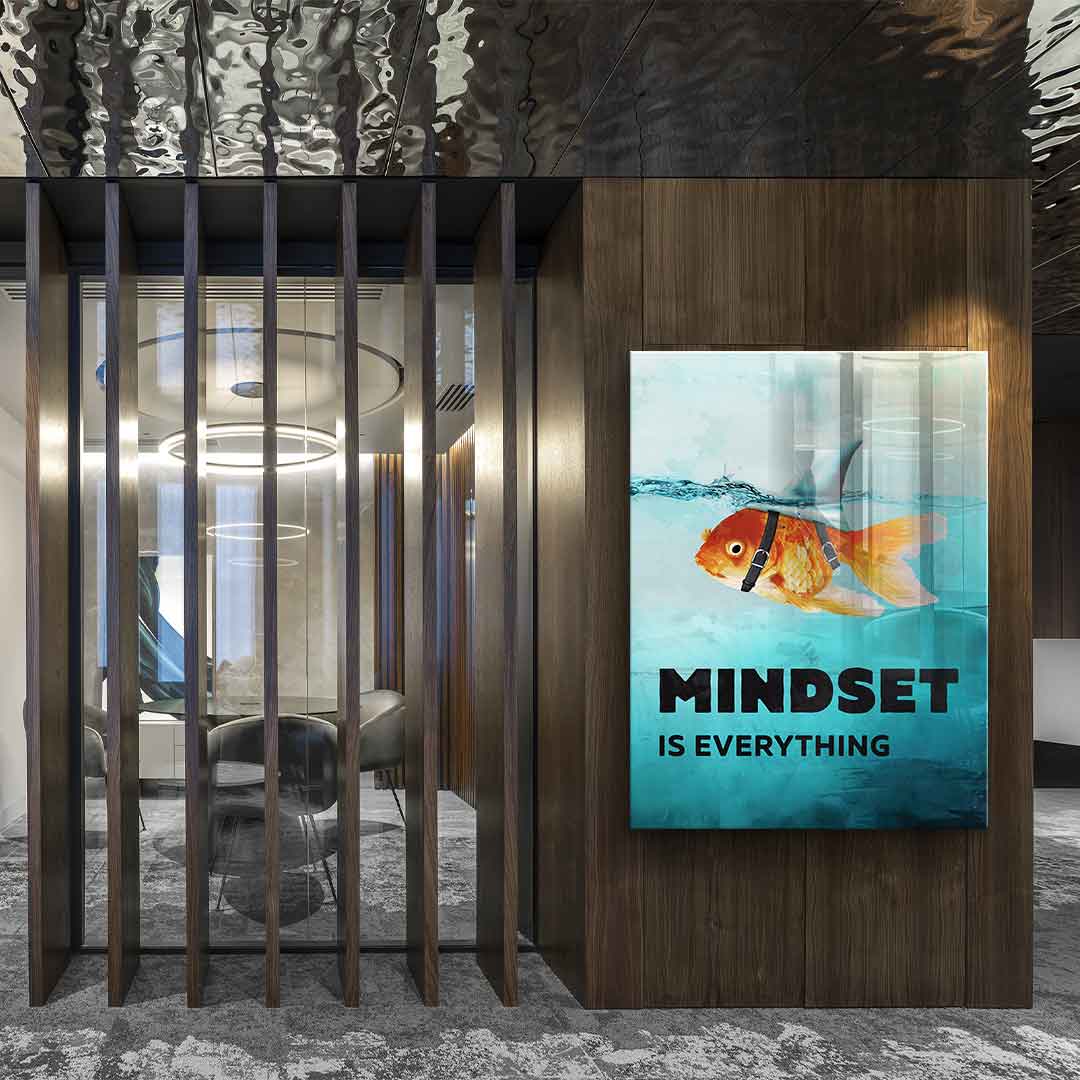 Mindset is everything #Goldfisch - Acrylglas