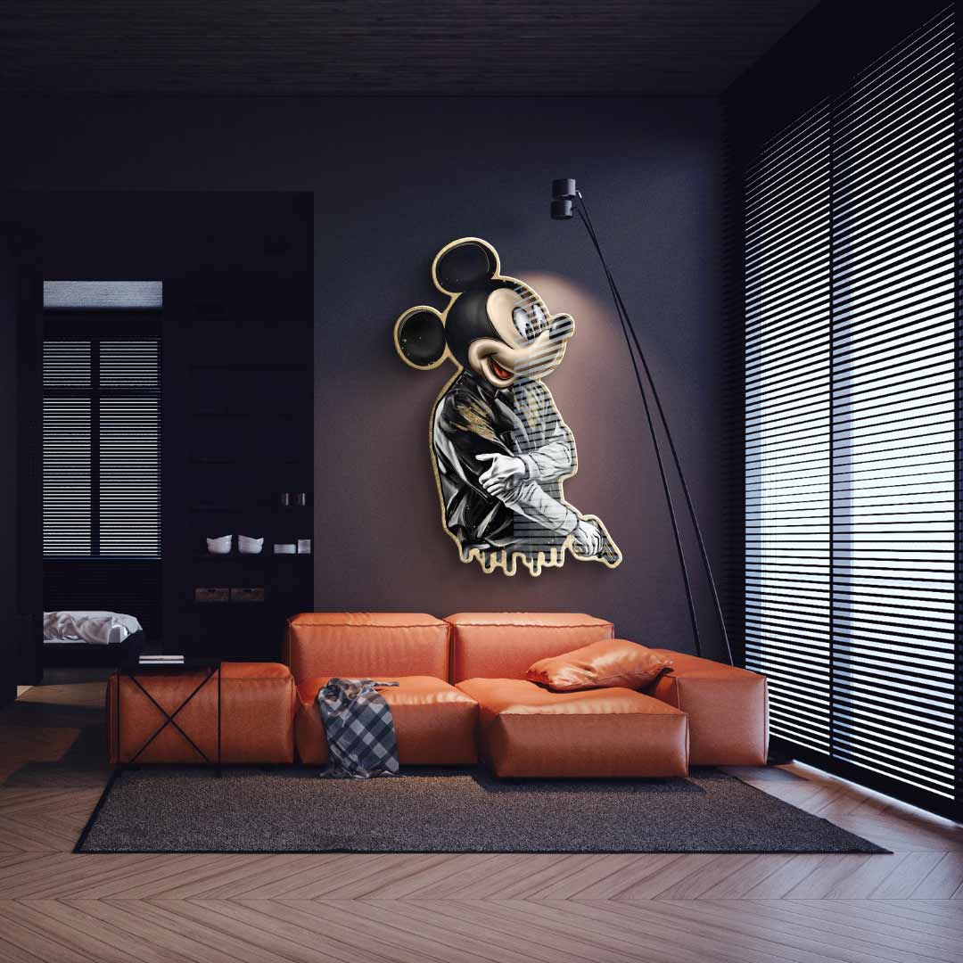 Wandskulptur Gangster King - Acrylglas