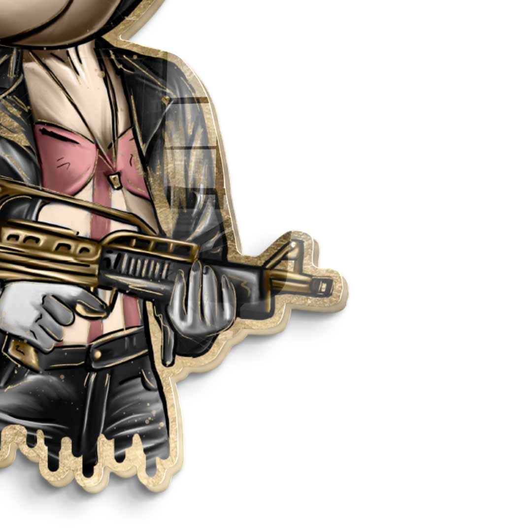 Wandskulptur Gangster Queen - Acrylglas