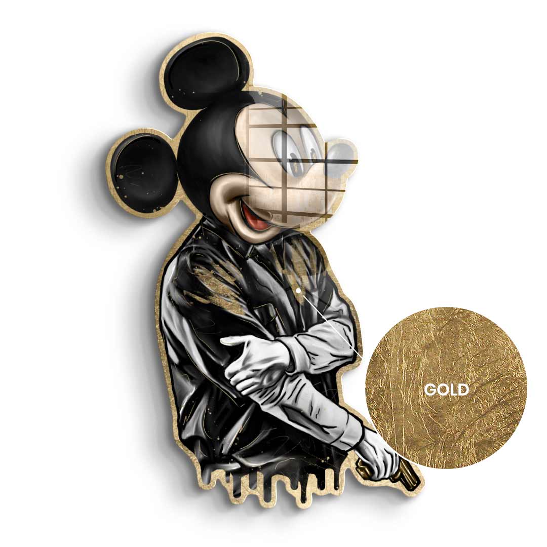 Wandskulptur Gangster King - Blattgold