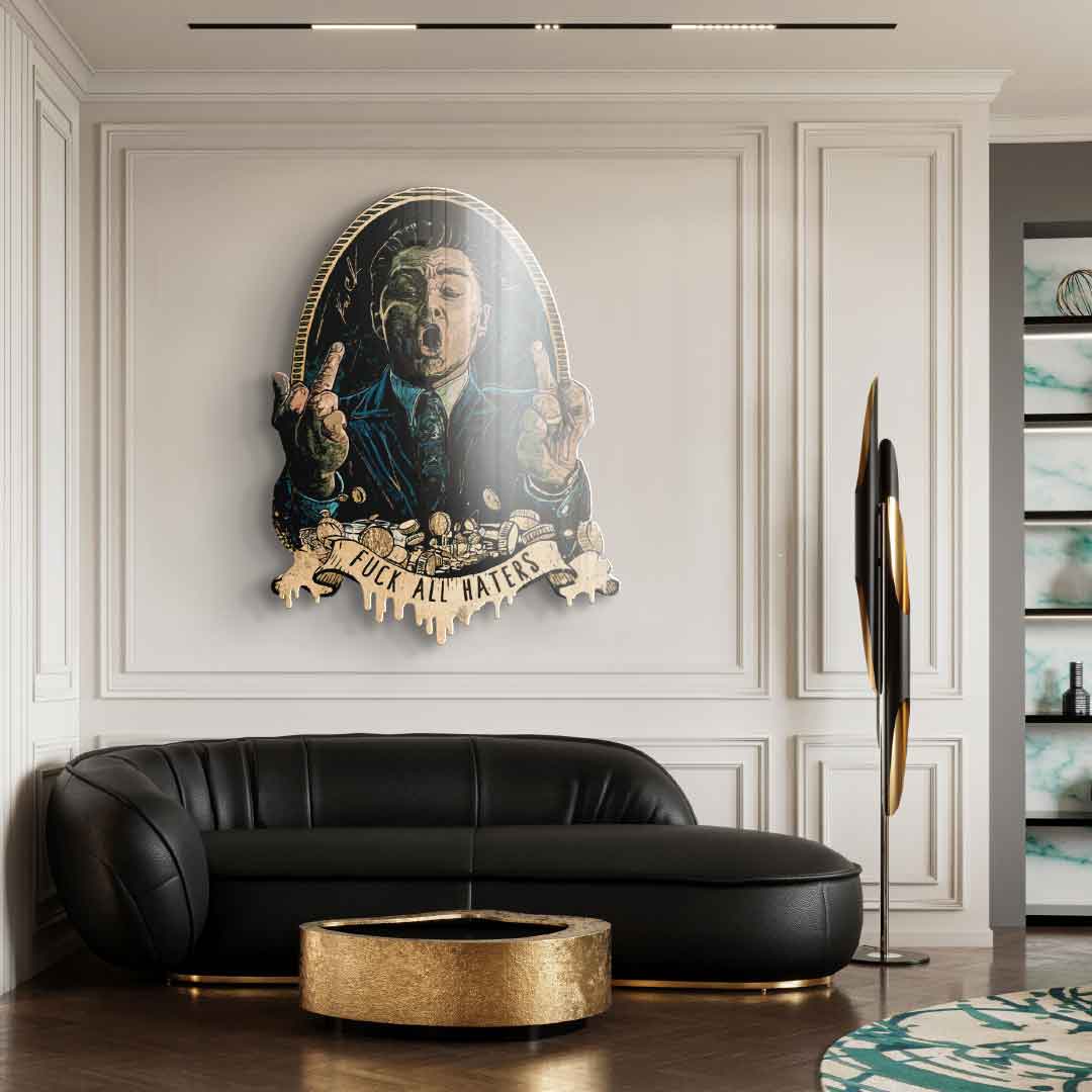 Wandskulptur Royal American Canvas - Blattgold